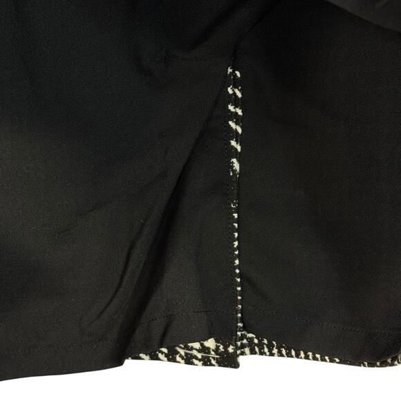 Talbots SZ 2 Pencil Skirt Glen Plaid Knee Length Lined Rear Slit Zip Closure New - Picture 3 of 8